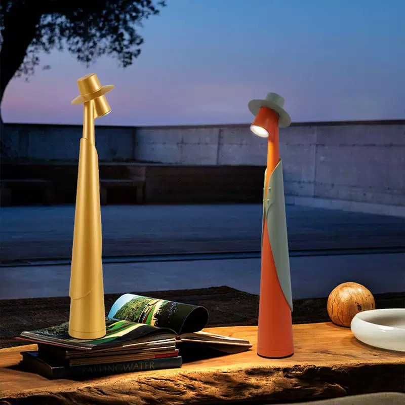 跨境丹麦设计师现代简约台灯ins高富帅带帽床头书桌阅读led小台灯